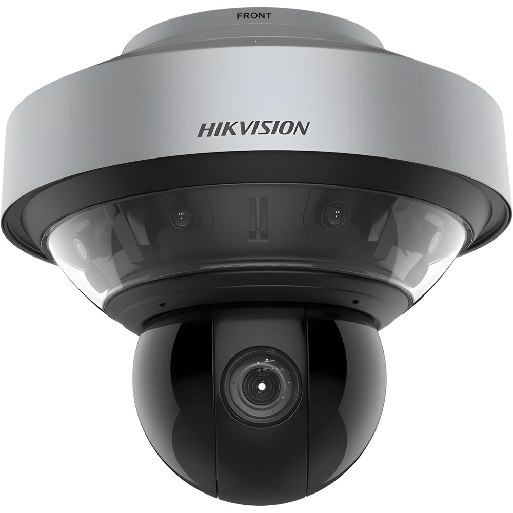 Domo PanoVu series / Vista Panorámica 180° / 4 Lentes de 4 Megapixel + PTZ 4 Megapixel de 40X Zoom / Posicionamiento 3D / IP67 / IK10 / WDR 120 dB / EIS / Autoseguimiento / 250 mts IR / 36 VCD