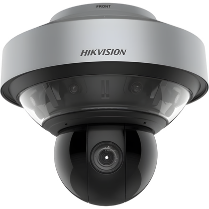 Domo PanoVu series / Vista Panorámica 180° / 4 Lentes de 4 Megapixel + PTZ 4 Megapixel de 40X Zoom / Posicionamiento 3D / IP67 / IK10 / WDR 120 dB / EIS / Autoseguimiento / 250 mts IR / 36 VCD