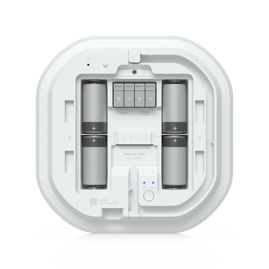 Sirena SuperLink para Exterior con Alarma de 110 dB e Iluminación LED de Emergencia, Alimentación por Batería o Entrada DC