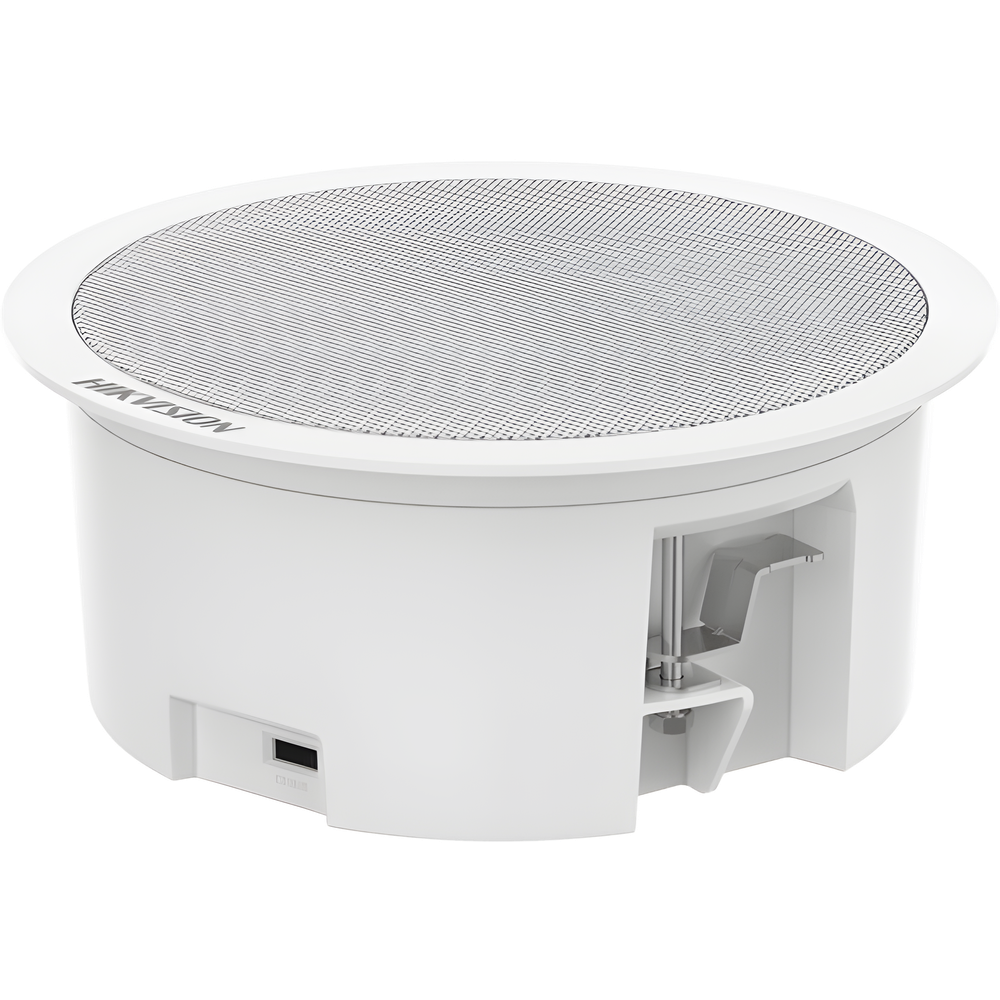 Bocina (Altavoz IP) Con Bluetooth | Montaje en Plafón | 3 Watts | No requiere amplificador | PoE+ | Entrada de alarma | Soporta Bocinas secundarias | Voceo en tiempo real | Calendarización de audios | Síntesis de Voz (TTS)