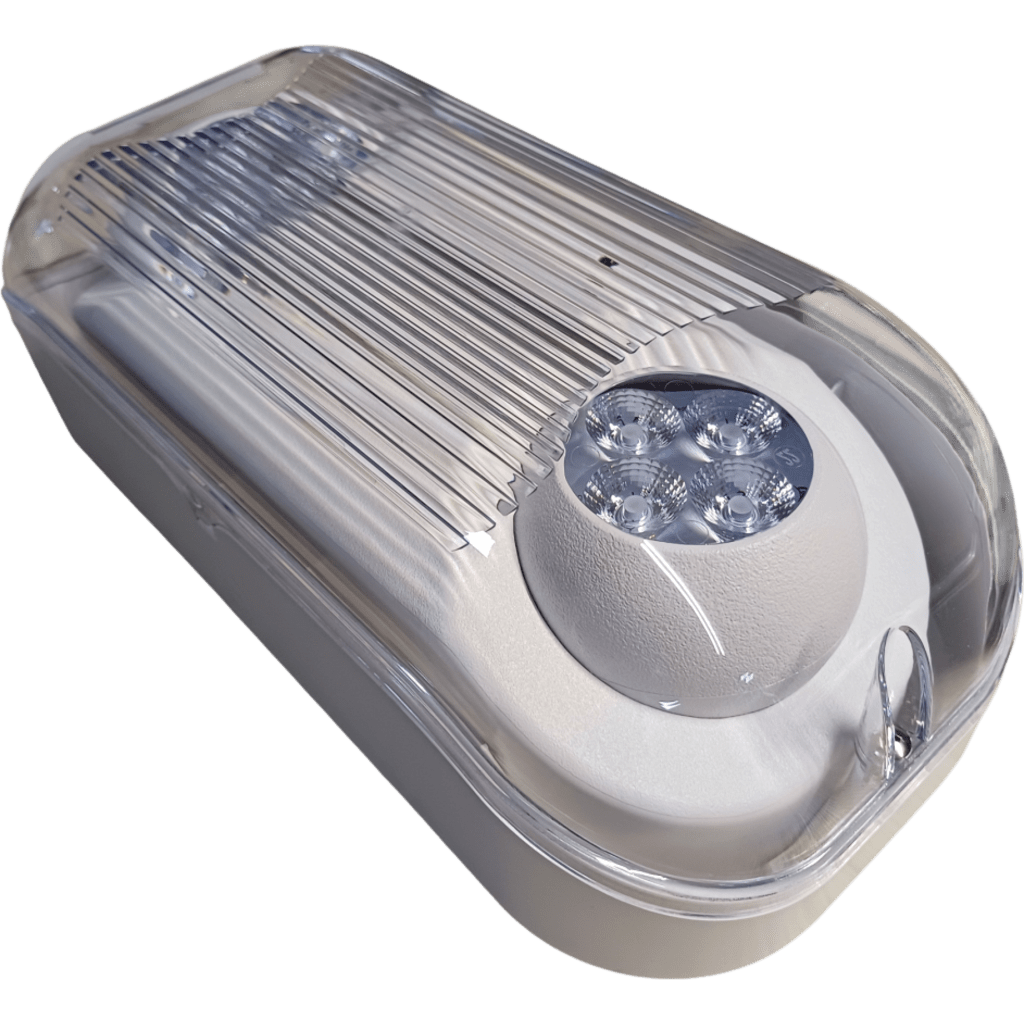 Luminaria de Emergencia LED Impermeable / Versión CL para Clima Frío (-20°C) / Montaje Pared y Techo / 630 lm
