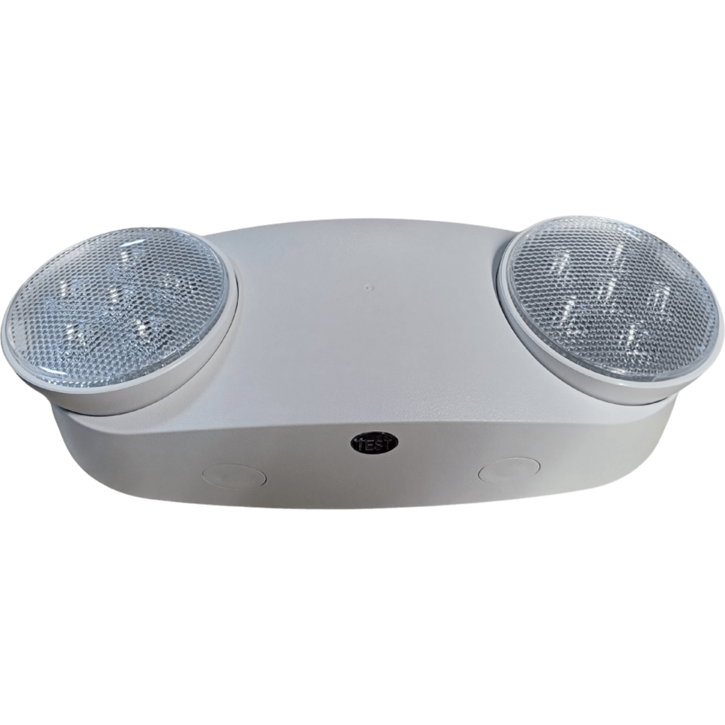 Luminaria de Emergencia LED/ Doble Cabezal Ajustable / 120-277V Dual Voltage / 90 Minutos Autonomía / 230-430 Lúmenes / ABS 5VA Retardante de Llama