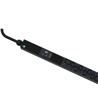 PDU Monitoreable y Switchable por Toma (MSPO) para Distribución de Energía, Enchufe de Entrada NEMA L6-30P, Con 20 Salidas C13 y 4 C19, de Instalación Vertical, 208 Vca, 30 Amp
