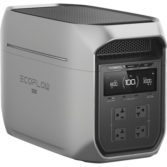 Estación de Energía Portátil EcoFlow DELTA 3 MAX PLUS, 2048Wh, Batería LiFePO4, Salida 3000W (Surge 3800W)