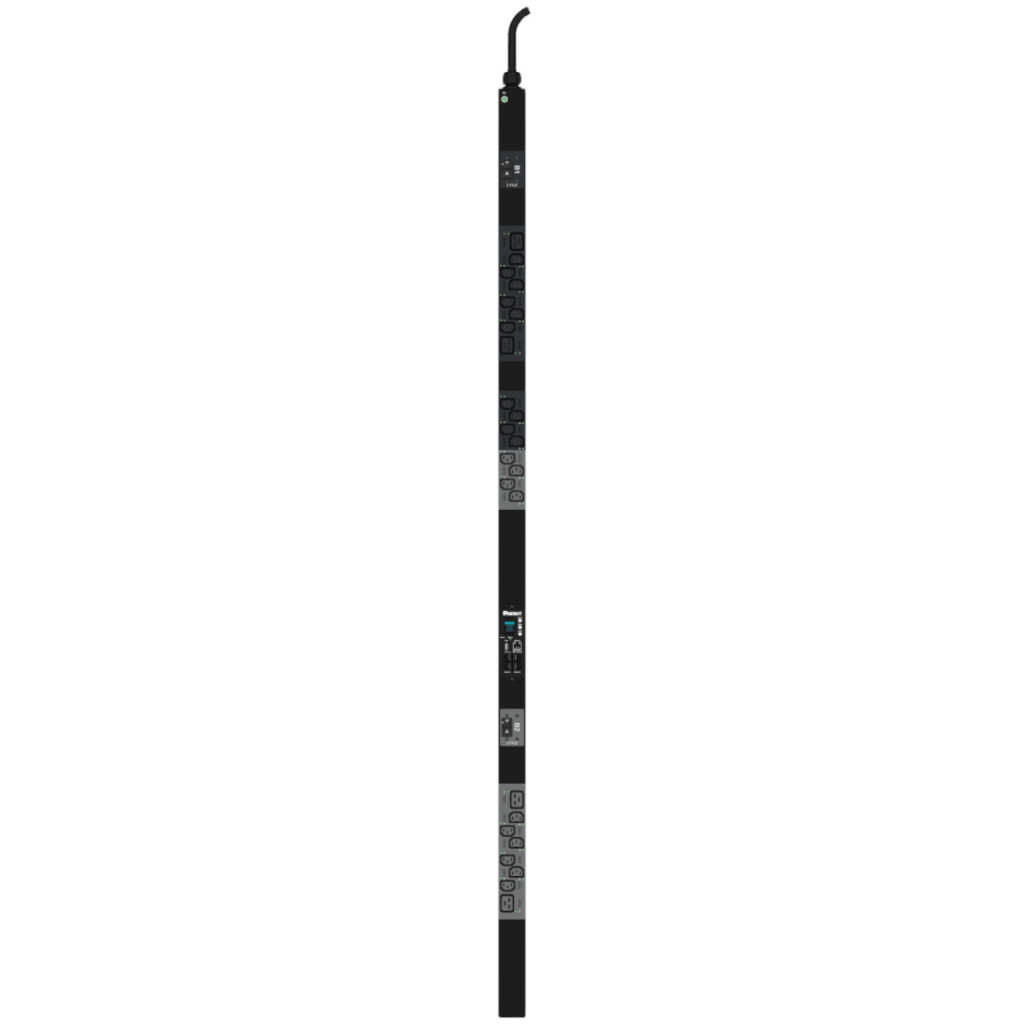 PDU Monitoreable y Switchable por Toma (MSPO) para Distribución de Energía, Enchufe de Entrada NEMA L6-30P, Con 20 Salidas C13 y 4 C19, de Instalación Vertical, 208 Vca, 30 Amp