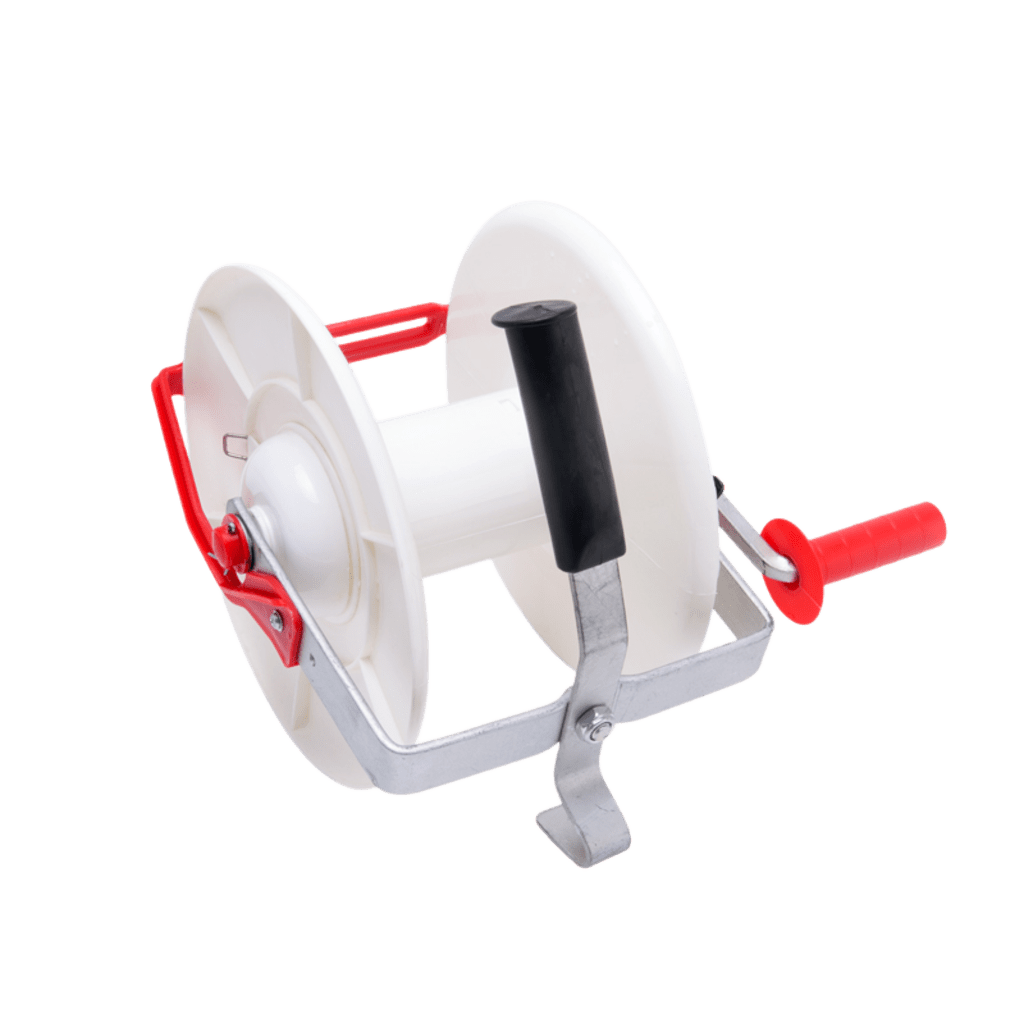Carrete para Cerco Eléctrico / 260 x 360 mm (10.2 x 14.2 in) / Material PP y Metal / 1.7 kg / 3 Colores / Resistencia Mecánica Superior