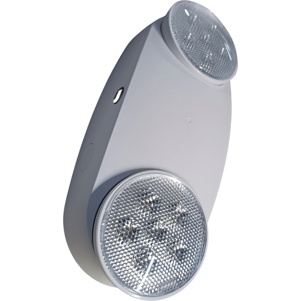 Luminaria de Emergencia LED/ Doble Cabezal Ajustable / 120-277V Dual Voltage / 90 Minutos Autonomía / 230-430 Lúmenes / ABS 5VA Retardante de Llama