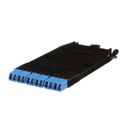 Cassette HD Flex Para 12 Fibras Monomodo OS2, de MPO a 6 Conectores LC Duplex, Método de Polaridad A, Color Azul