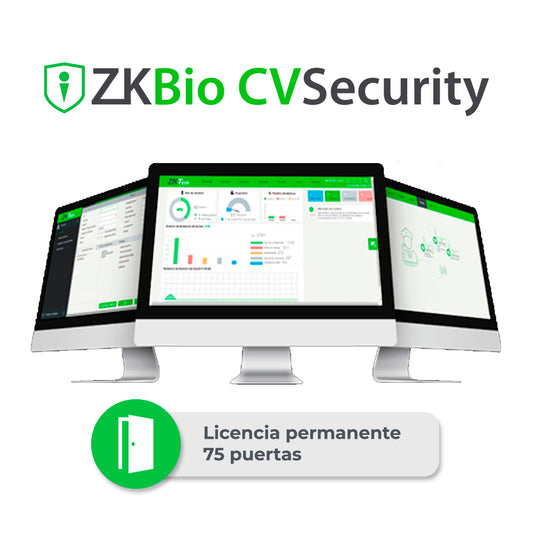 licencia bio cvsecurity modulo de asistencia zkteco zkcv-ta-p75 para 75 puntos de asistencia permanente compatible con g1g3
