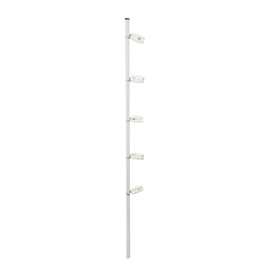poste economico perfil con 5 aisladores de esquina blanco colocados cada 20 cm para cercas electrificadas