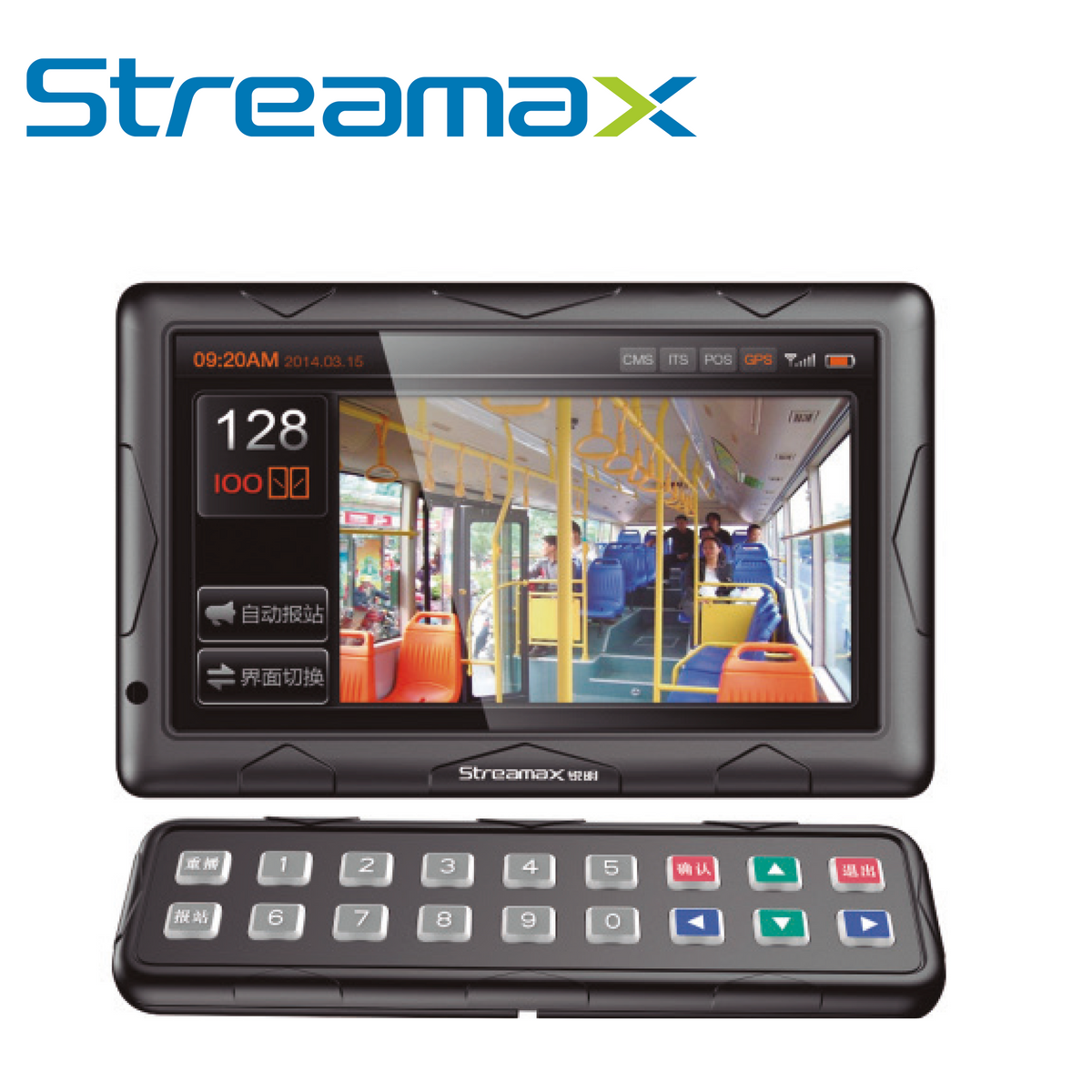 pantalla interactiva streamax cp5 kit / 10.1 pulgadas / conector din 10 pines / touch / visualizacion de camaras en tiempo real / botones de control de imagen / compatible con mdvrs serie mx3npro y a8pro