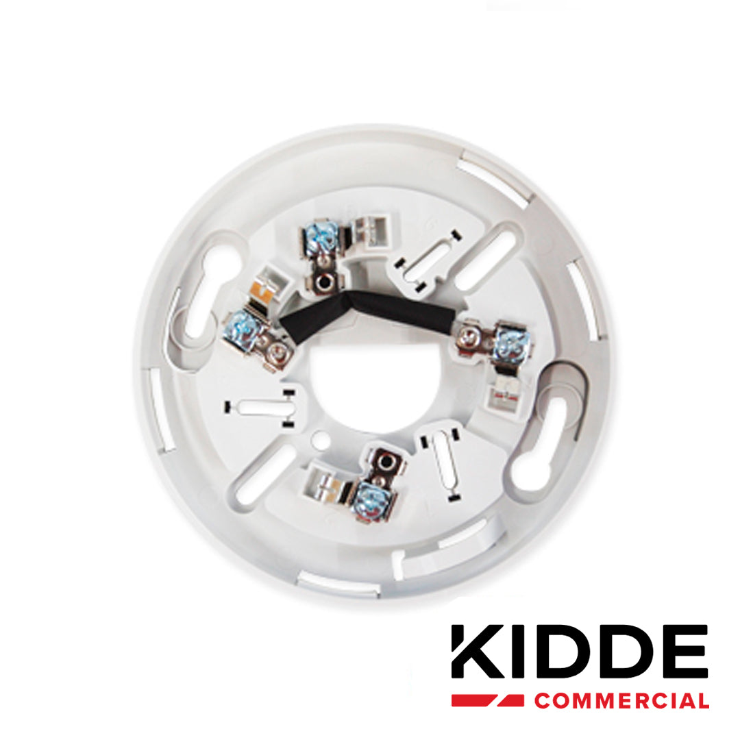 base estandar kidde ki-sb compatible con todos los detectores de la serie ki este dispositivo proporciona terminales de cableado para la integracion del detector a los paneles de la serie vs de kidde