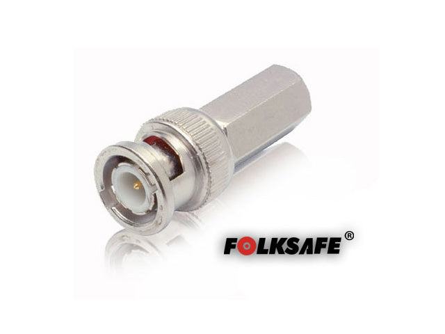 conector rg59 enroscar bnc macho hexagonal folksafe no requiere herramienta especializada para instalacion utilizar cable coaxial rg59 medidas del conector 13.9 x 24.8 mm