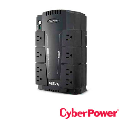 no break ups cp425slg cyberpower 425va/255w 4 contactos con respaldo-supresion de picos / 4 contactos con supresor de picos tecnologia standby/green power