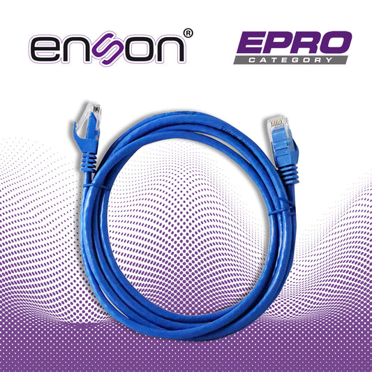 patchcord utp enson p6a009 cat6a 90cm azul serie epro 100-ii 100 por ciento cobre para mejor identificacion de soluciones en racks y gabinetes