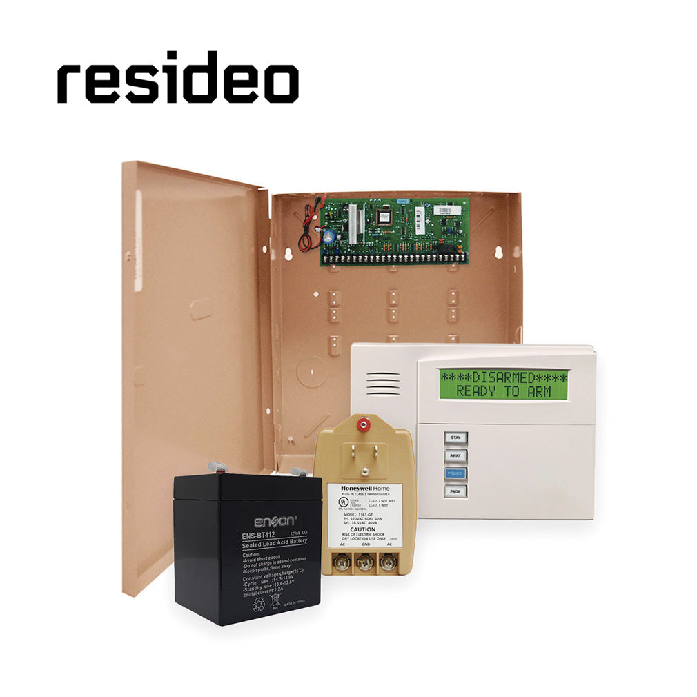 kit intrusion inalámbrico resideov48t60rfcbt con panel vista48la/ 1 teclado 6160rfc / 1 transformador 1361gt/ 1 bateria ens-bt412