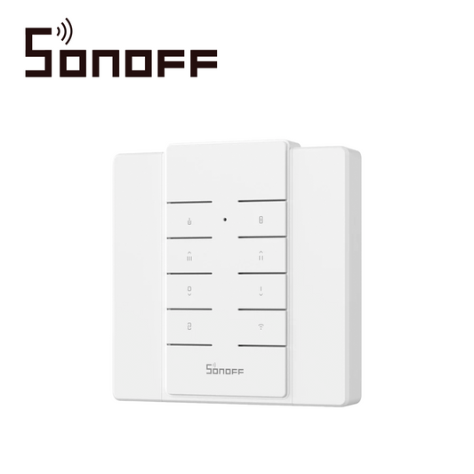 control remoto rf sonoff rm433r2 / inalambrico compatible con rf433mhz / permite activar hasta 8 dispositivos / activa varios equipos desde la palma de tu mano