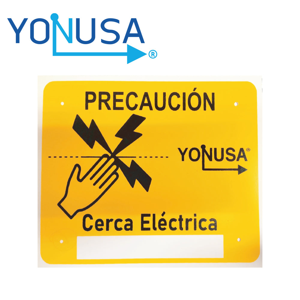 letrero precaucion alto voltaje para colocar en cerca electrica