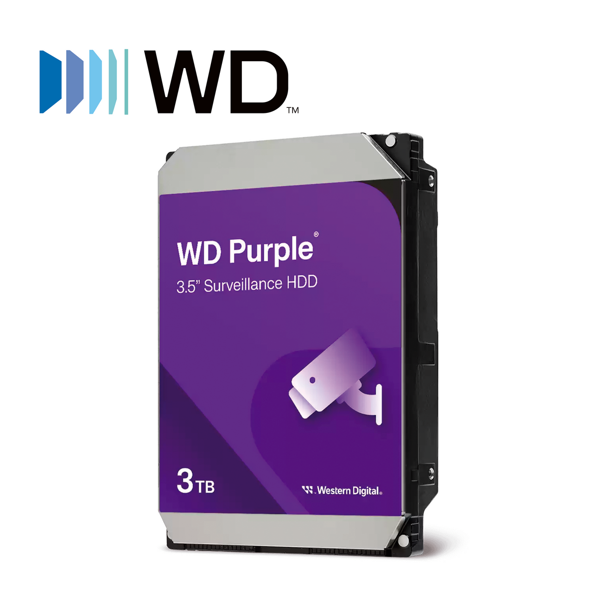 dd disco duro 3tb sata wd purple wd34purz / 24/7 optimizado para videovigilancia / allframe / cmr / cache 256mb / hasta 175mb/s / carga hasta 180tb/año / garantia 3 años.
