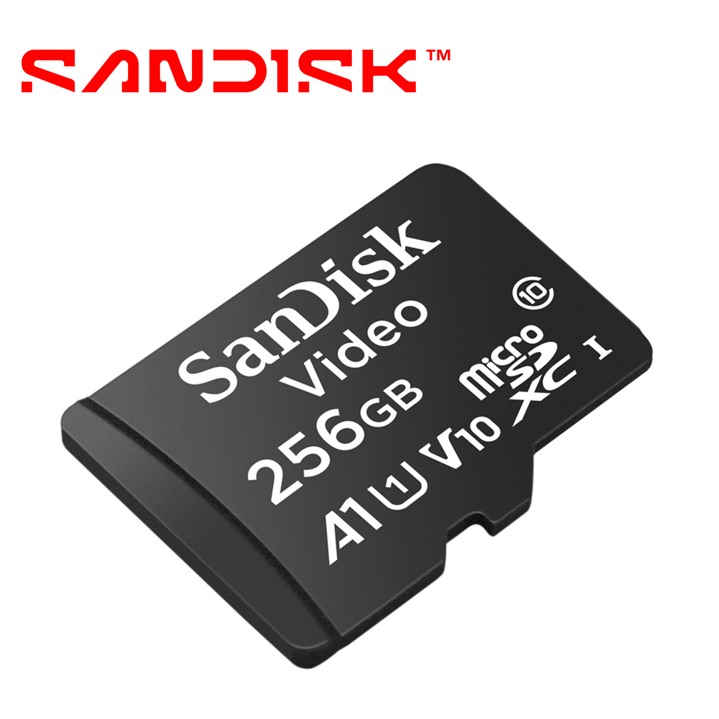 tarjeta memoria micro sd xc sandisk video 256gb sdsdqas5-256g-bp / optimizada para videovigilancia 24/7 / alta resistencia / opera en temperaturas de -25 a 85 grados centigrados / especial para camaras ip y dvr movil