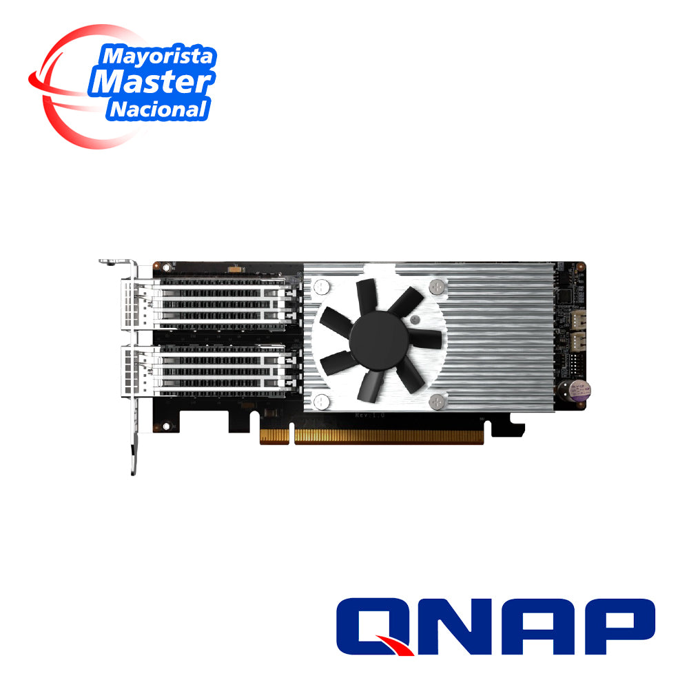tarjeta de expansion de red qnap qxg-100g2sf-e810 / doble puerto qsfp28 100gbe / factor de forma low-profile / interfaz pcie gen4 x16