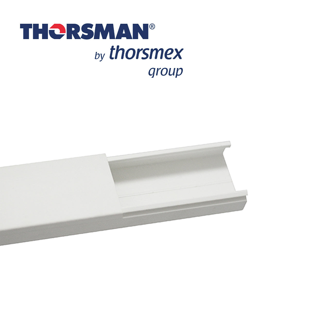 canaleta thorsman tmk 1735 sin division 5301-01260 color blanco pvc paquete de 25 piezas cada tramo de 2.5mts.