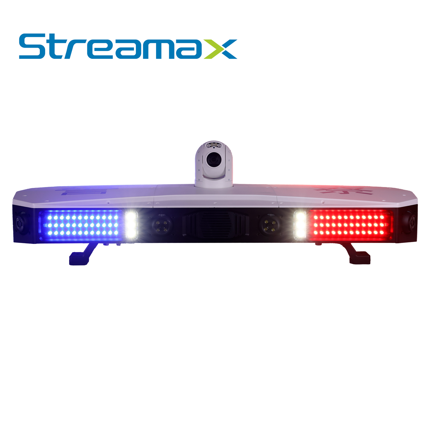mpl100-police barra de luces inteligentes integrada streamax mpl100-police / 8 camaras hd ia / 4g / wifi / bluetooth / reconocimiento facial / comparación facial / captura de matriculas / 8-36vcd / no soporta ptz