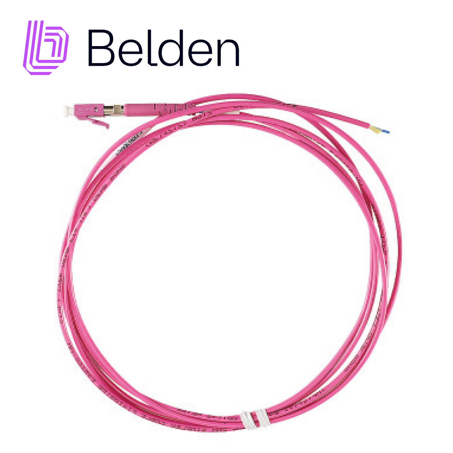 jumper de fibra optica multimodo belden fp4ldld001m/ interior / erika violeta / om4 / lc duplex - lc duplex / 50/125 micras / ofnr / 1 metro