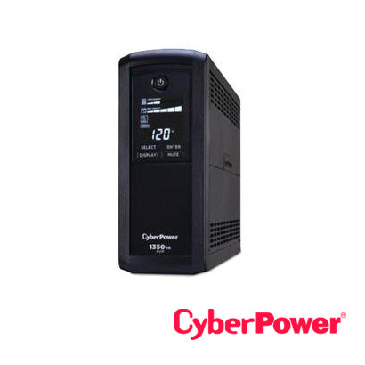 no break ups torre cyberpower cp1350avrlcd 1350va/815w / panel lcd / 5 contactos con respaldo y supresion de picos / 5 contactos con supresion de picos.