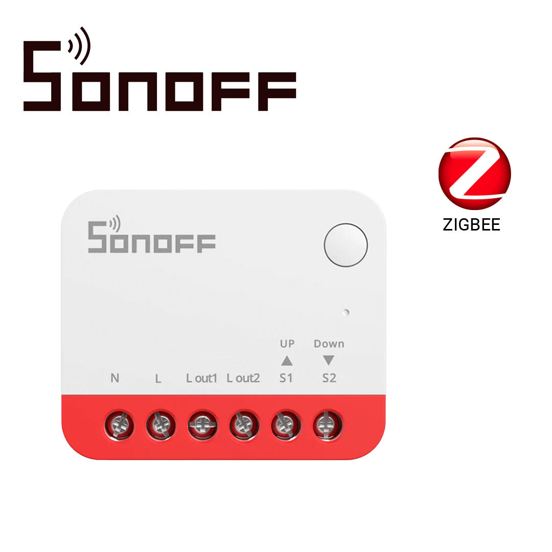 mini interruptor on/off zigbee para persianas sonoff mini-zbrbs compatible con hub zigbee / carga de 1 amp maximo