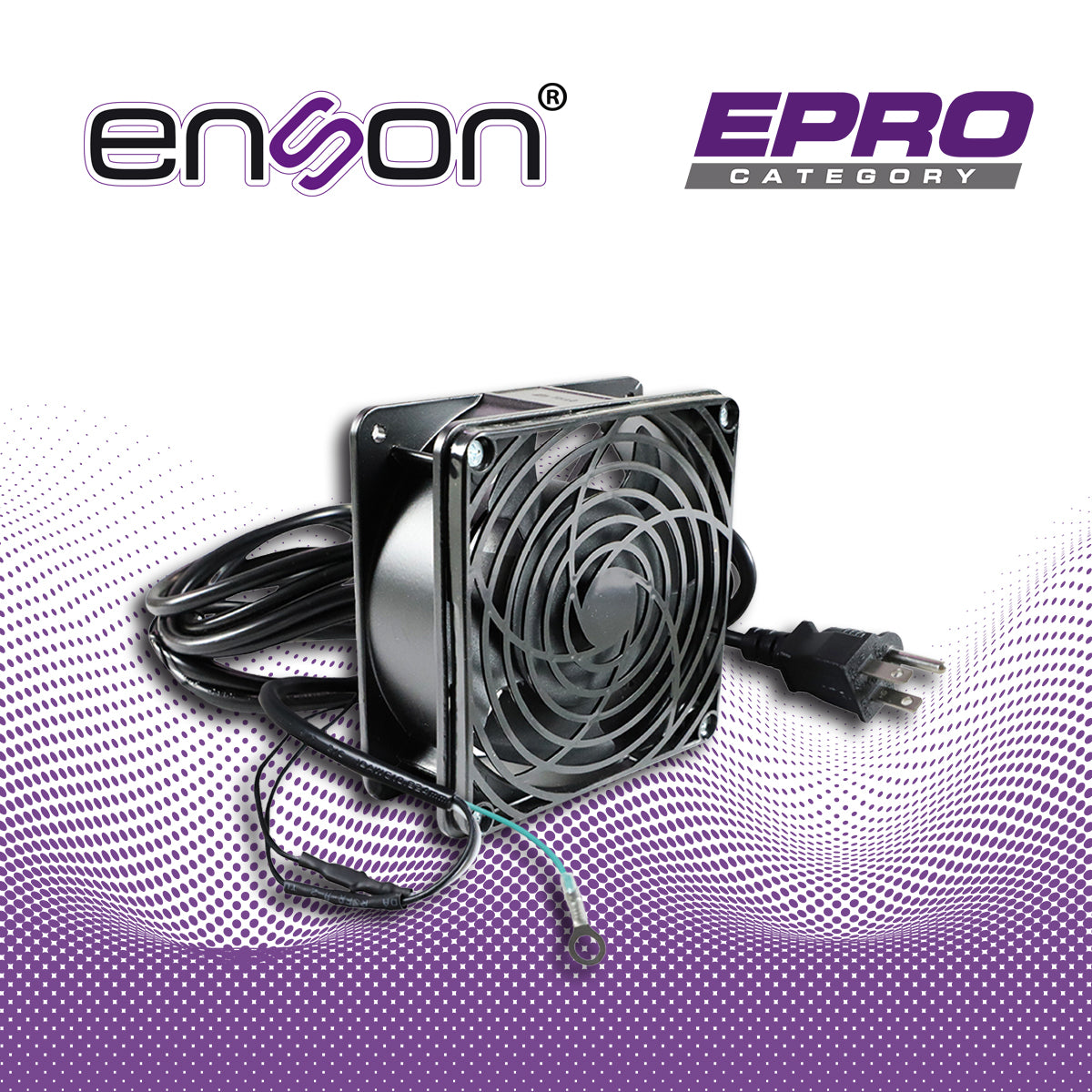 ventilador enson 120 x 120 mm 110vca con cable y clavija para gabinetes enson y otras marcas