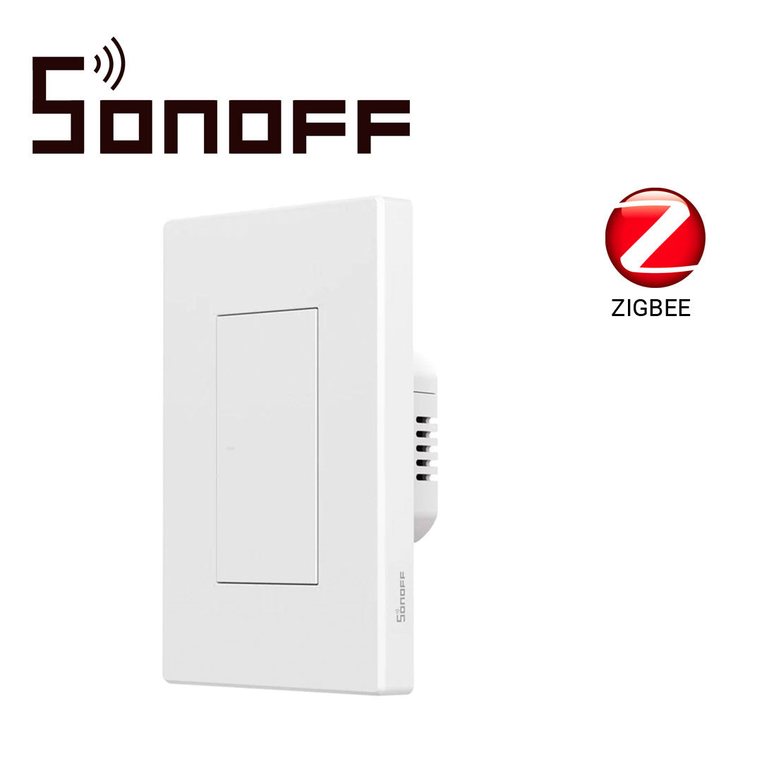 apagador de pared touch zigbee sonoff zbm5-1c-120w / zigbee 3.0 / 1 canal/ soluciones de smart home/ hasta 10 amp totales/ compatible con hub zigbee