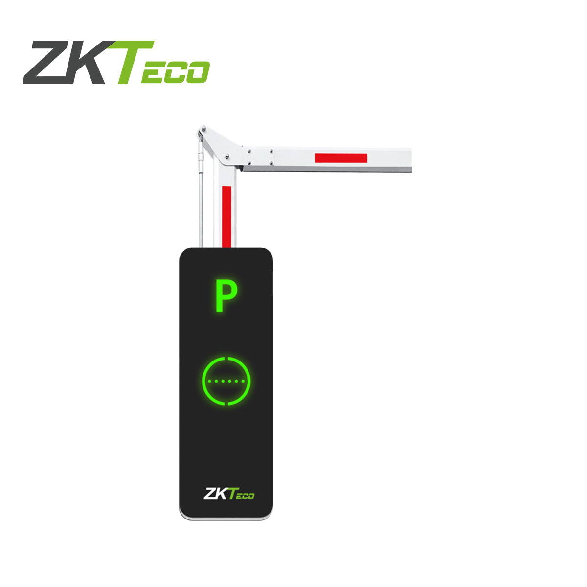 barrera articulada 90 grados izquierda integra apertura por medio de app bgm1145l-90 zkteco alimentacion a 110vca brazo dividido en 2 secciones tiempo del ciclo completo 3s iluminacion en el cuerpo compatible con zk barrier app
