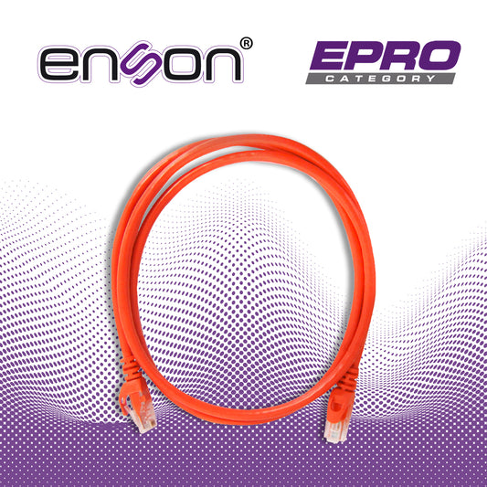 patchcord utp enson p6012o cat6 120cm naranja serie epro 100-ii 100 por ciento cobre para mejor identificacion de soluciones en racks y gabinetes