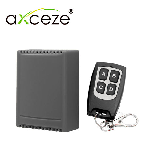 receptor inalambrico con control remoto de 4 botones axceze ax-rec40