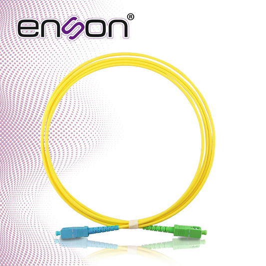 jumper de fibra optica enson ens-jump-upc-apc monomodo sc/upc a sc/apc simplex color amarillo 2 metros tipo os2