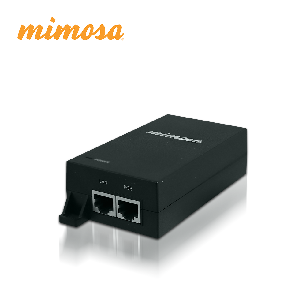 inyector poe gigabit mimosa 24v 30w para radios c6x c5c-ef c5x-ip67 y a5x-ef (no incluye cable de corriente) (3 meses de garantia)