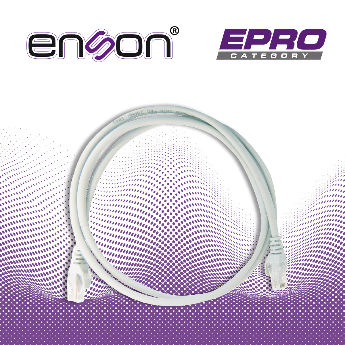 patchcord utp enson p6012g cat6 120cm gris serie epro 100-ii 100 por ciento cobre para mejor identificacion de soluciones en racks y gabinetes