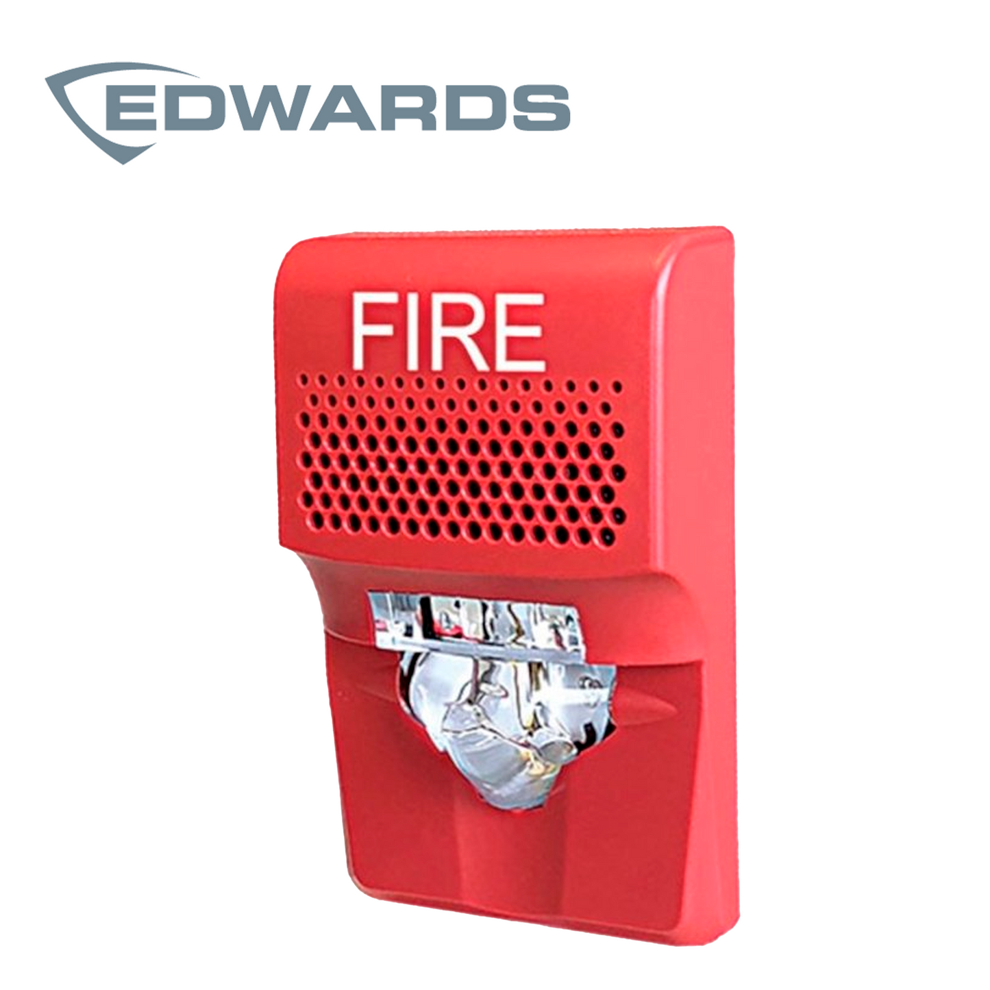 sirena estrobo de pared edwards g1avrf / color rojo / emision de luz 15-75 cd