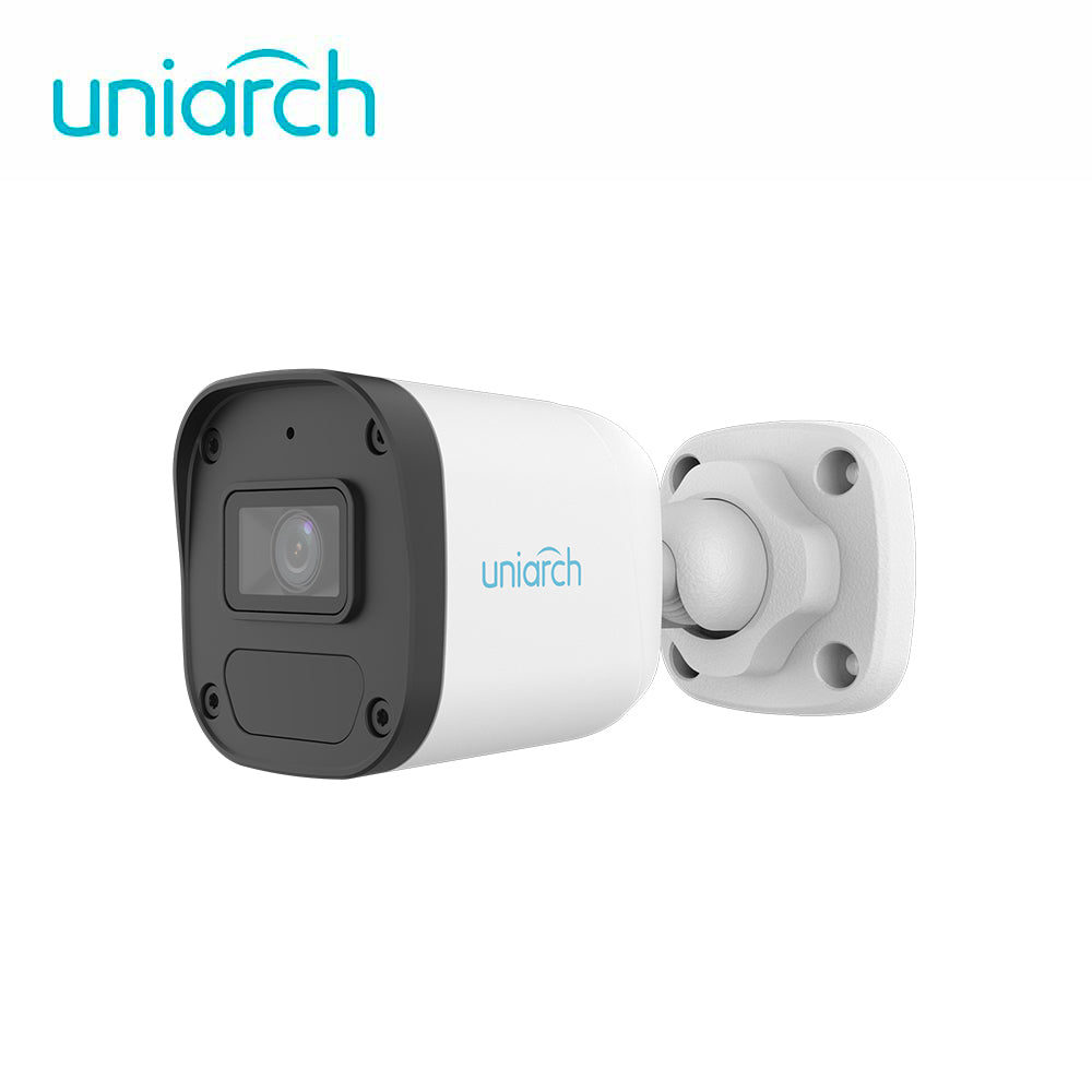 camara ip mini bullet uniarch ipc-b132-af28-eco / 2mp / lente-2.8mm / dwdr / ir30m / microfono-integrado / human-body-detection / poe-af / onvif / ip67 / 3-axis / ultra265