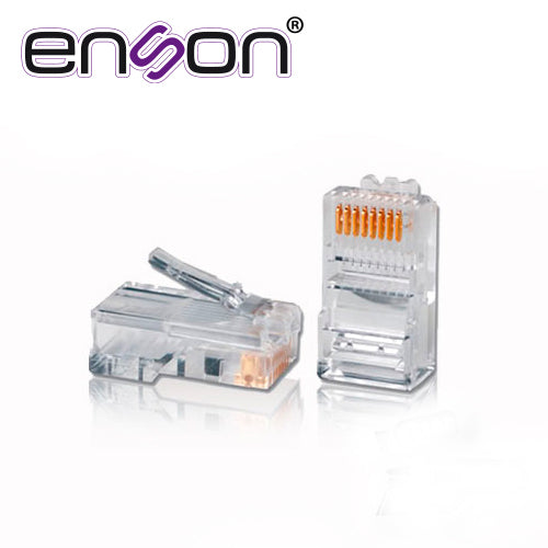 conector rj45 para cable utp cat5e enson rj45-cat5e de 8 pines velocidad de hasta 100mbps