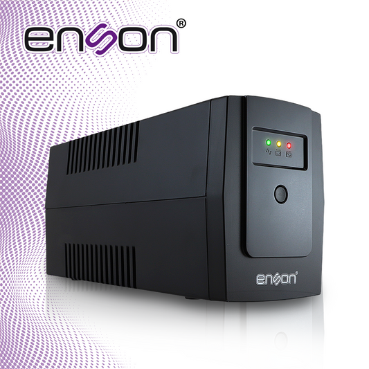 no break ups tipo torre enson ens-ea260 600va/360w 6 contactos con bateria de respaldo linea interactiva led indicador de encendido voltaje de entrada/salida 120vac