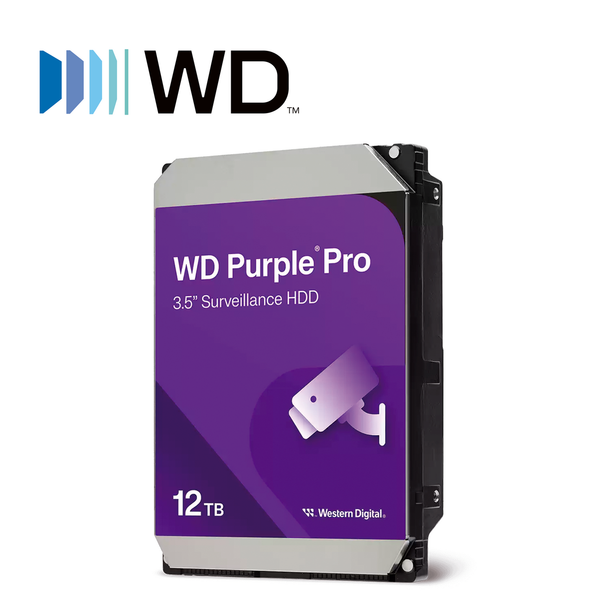 disco duro dd 12tb sata wd purple pro wd122purp 24/7 optimizado para videovigilancia sata iii 6gb/s 7200 rpm wd pro cache 512mb compatible con nas qnap