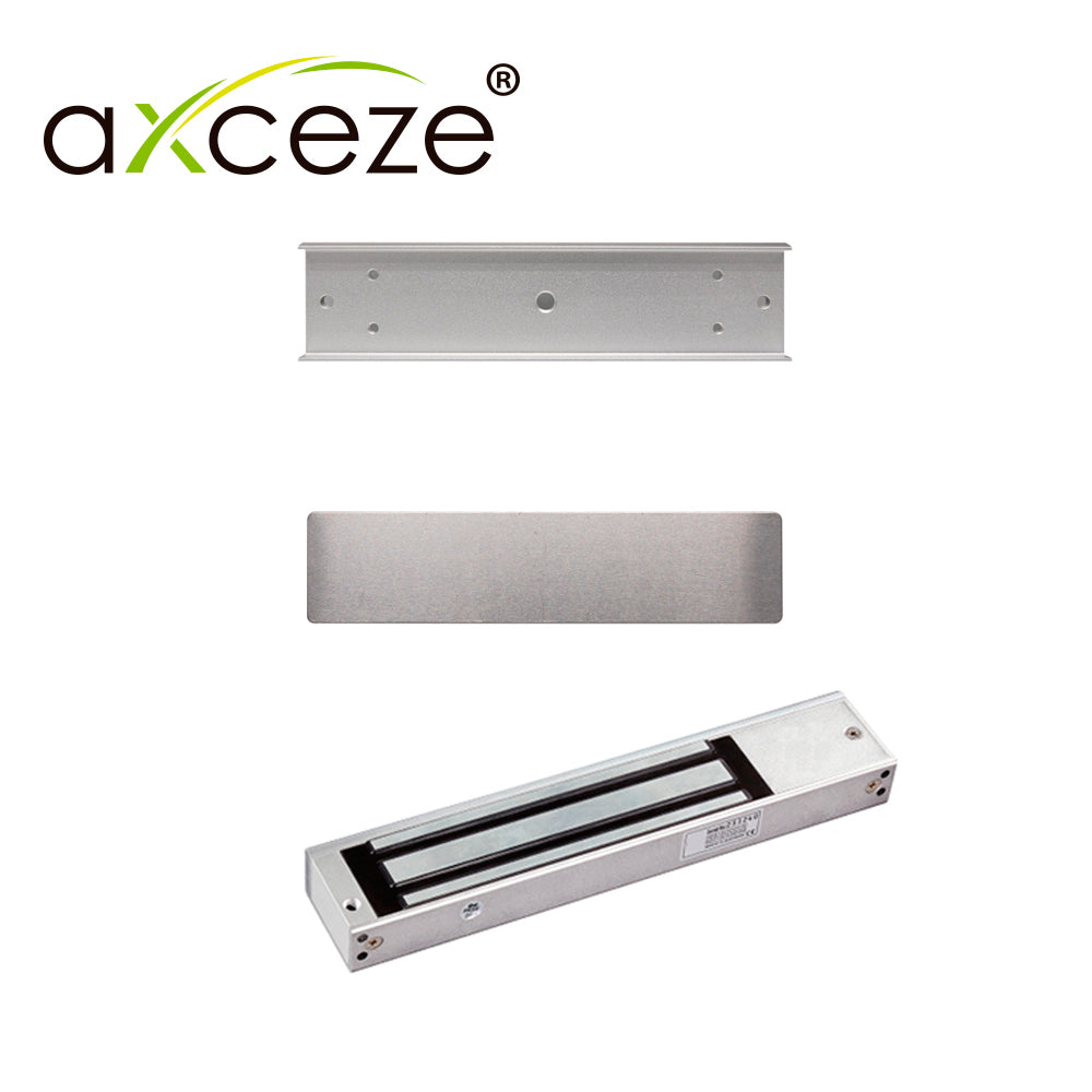 mn620 kit con 1x chapa magnetica ax-m620l + 1x bracket tipo u ax-m620-u + 1x bracket tipo l ax-m620-l para puerta de vidrio con marco