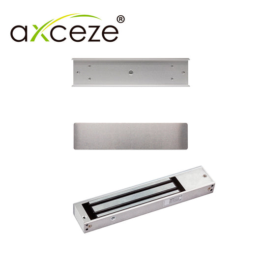 mn620 kit con 1x chapa magnetica ax-m620l + 1x bracket tipo u ax-m620-u + 1x bracket tipo l ax-m620-l para puerta de vidrio con marco