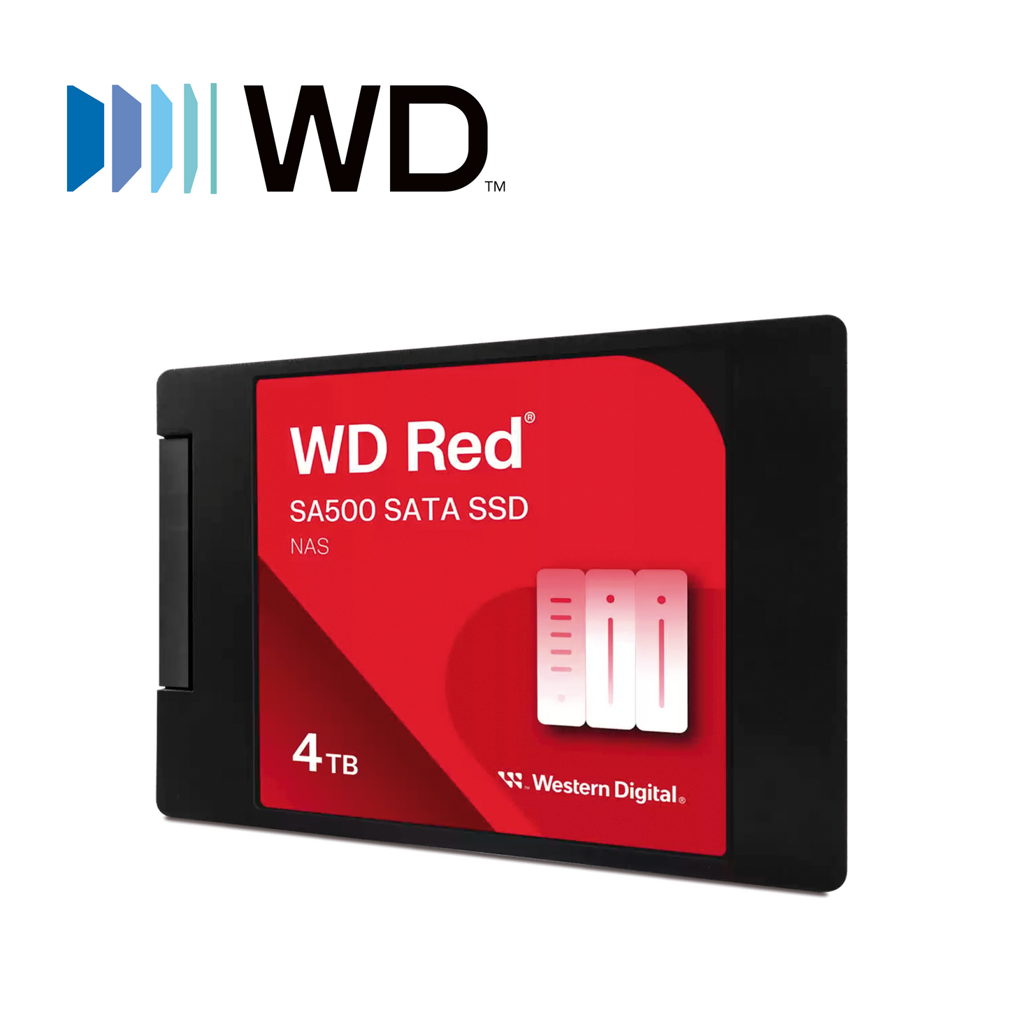 unidad de estado solido western digital wds400t2r0a ssd interno wd red sa500 4tb 2.5 sata3 6gbs lect 560mbs escrit 520mbs 7mm especializado para nas