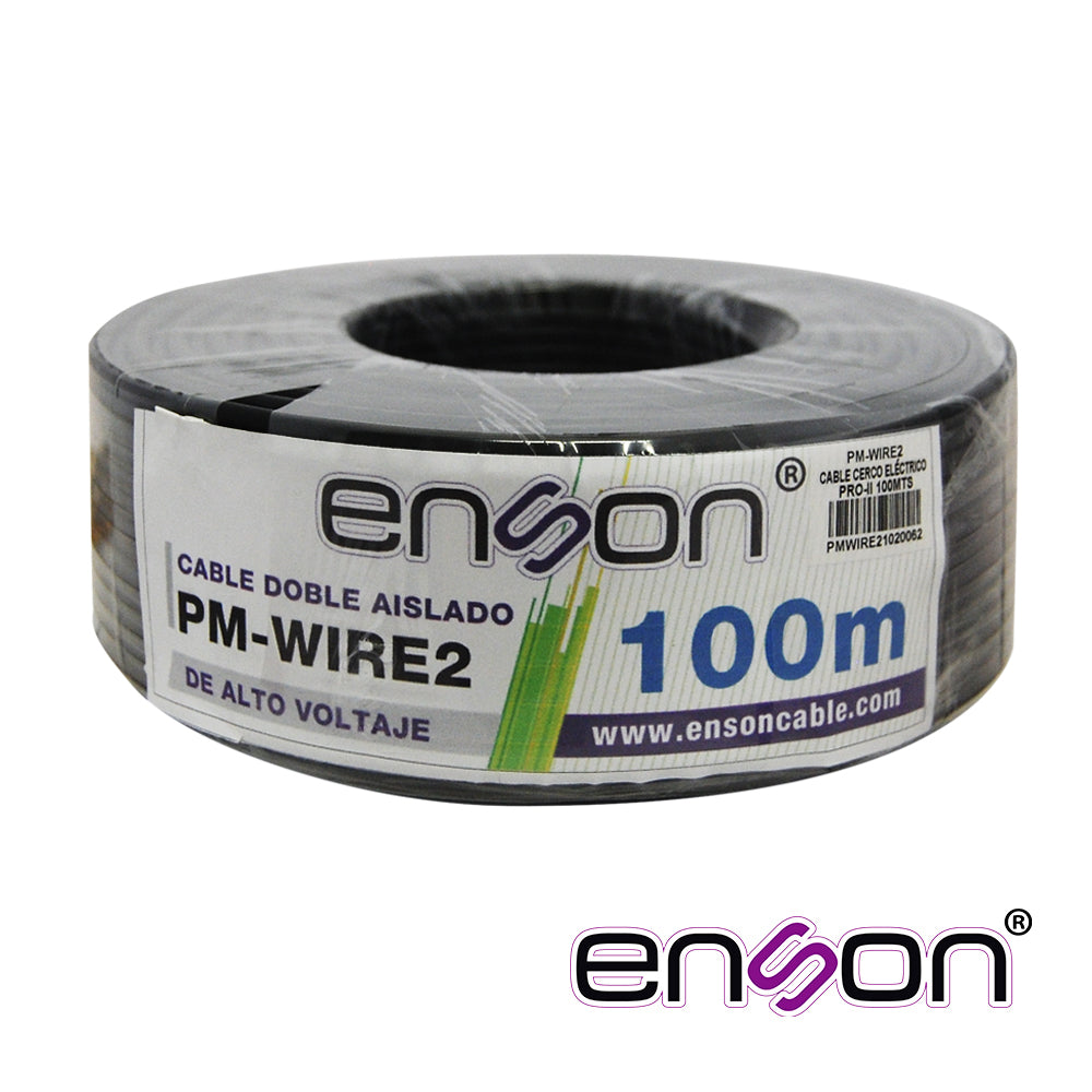 cable doble aislado enson pm-wire2 para conexion de cercas electrificadas doble aislante para mejor proteccion en instalacion bobina de 100 metros conexion para energizador y lineas de alta tension compatible con todos los energizadores yonusa