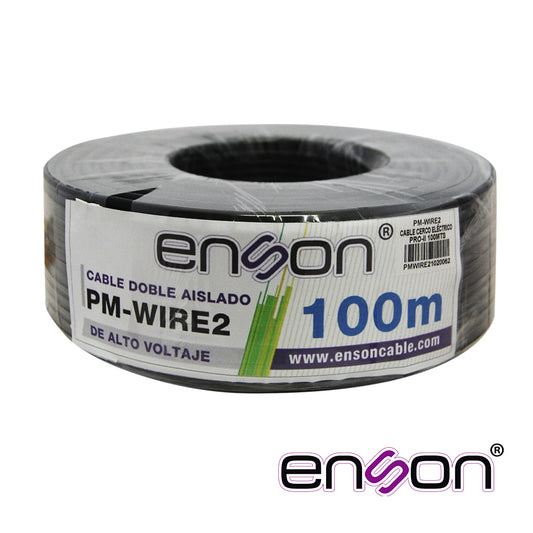cable doble aislado enson pm-wire2 para conexion de cercas electrificadas doble aislante para mejor proteccion en instalacion bobina de 100 metros conexion para energizador y lineas de alta tension compatible con todos los energizadores yonusa