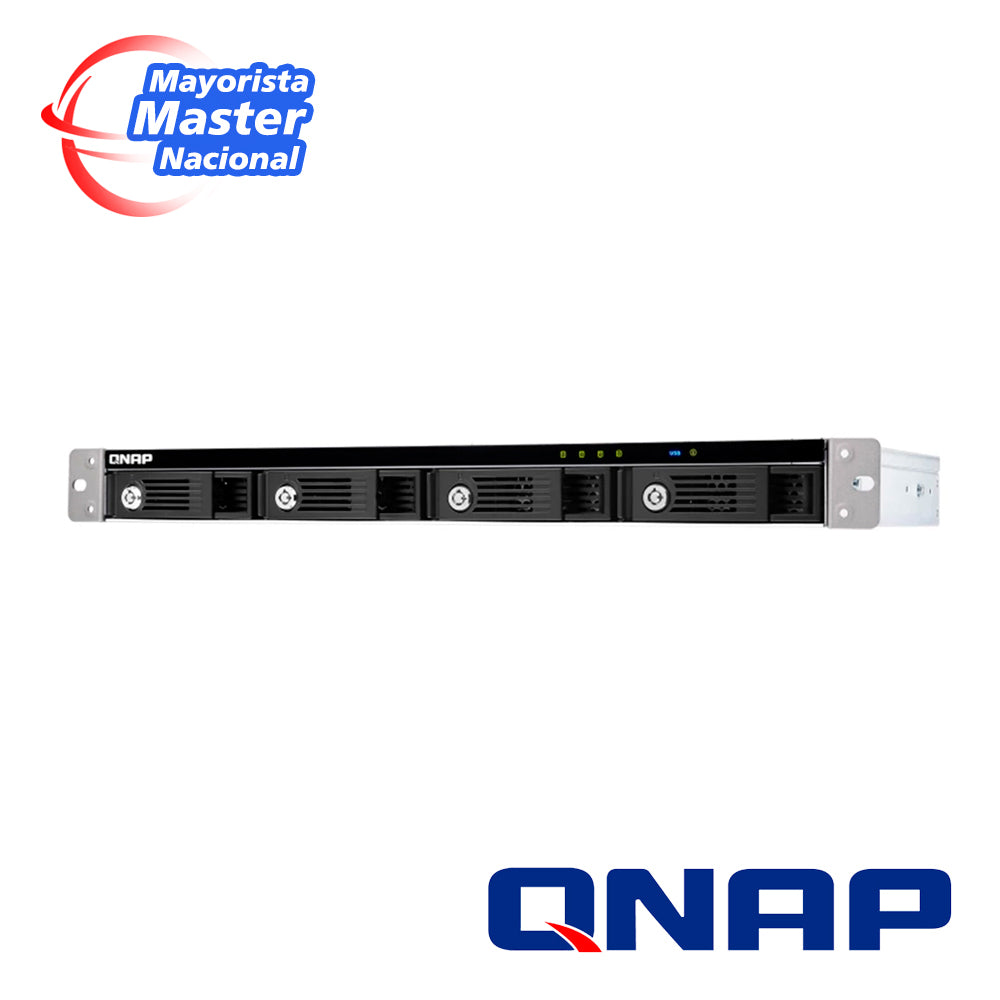 caja de expansion de almacenamiento qnap tr-004u-us / 4 bahias frontales sata 3.5 pulgadas y 2.5 pulgadas / montaje en rack / interconexion via usb / compatible con nas qnap y servidores windows-mac