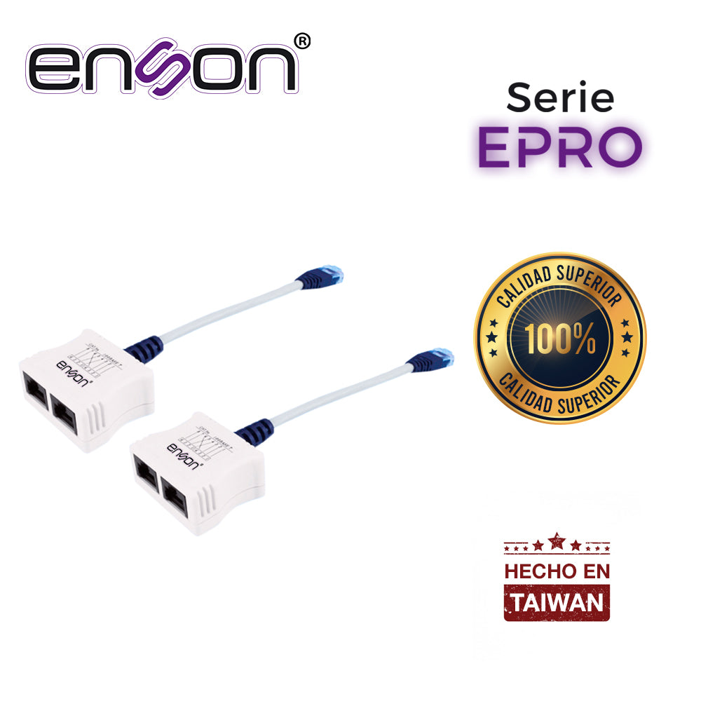 kit 2x epro-t2 de duplexores para transmitir 2 nodos por un solo cable soporta poe enson epro-t2